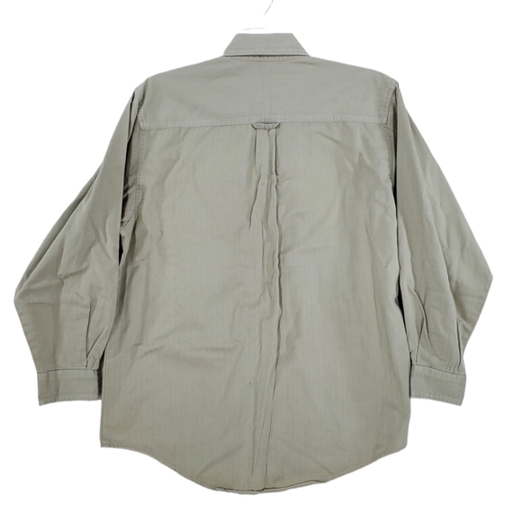 Vtg Logo 7 Packers Shirt Men M LS Button Down Khaki Beige Game Day Green Bay Y2K - Picture 7 of 16